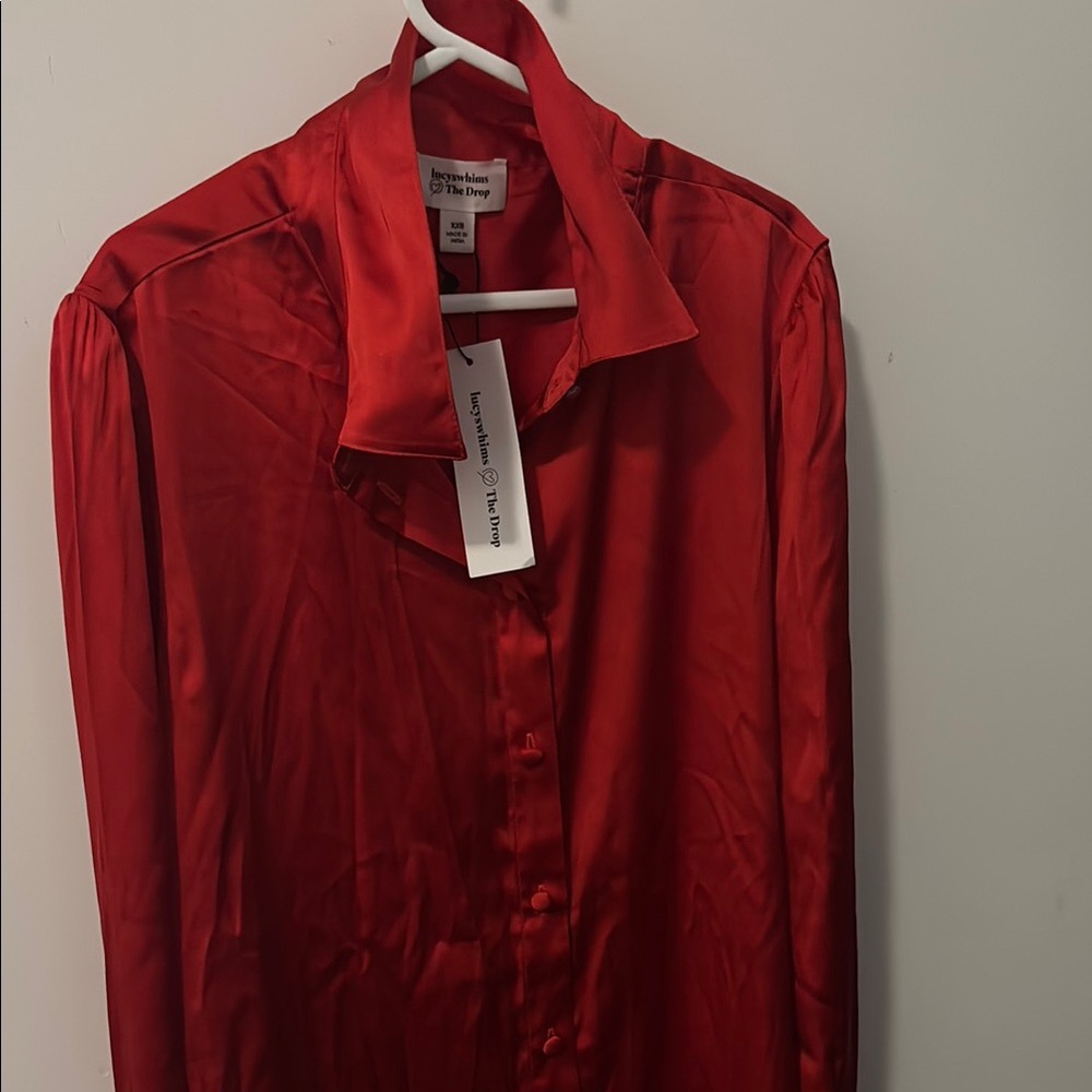 Bright Red Women's Top by Express